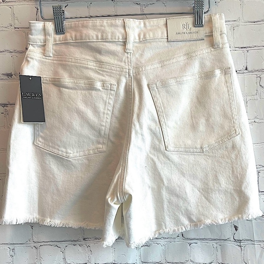 NWT Lauren Ralph Lauren White Jean Shorts Size 8